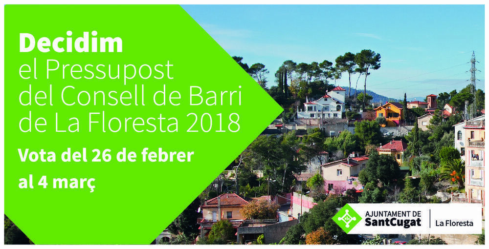 Decidim el pressupost del Consell de Barri de La Floresta 2018