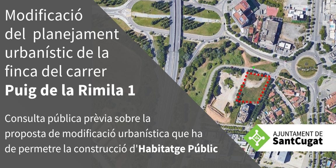 Modificació del PGM en l'àmbit de la finca del carrer Puig de la Rimila 1