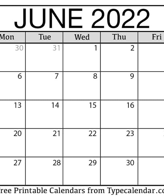 avatar June 2022 Calendars